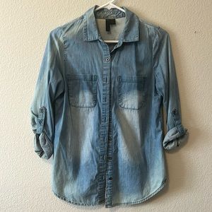 Full Tilt Jean Button Shirt